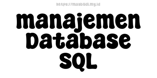 manajemen Database SQL