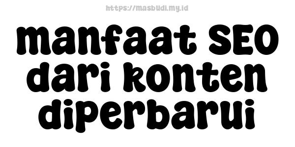 manfaat SEO dari konten diperbarui