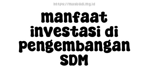 manfaat investasi di pengembangan SDM