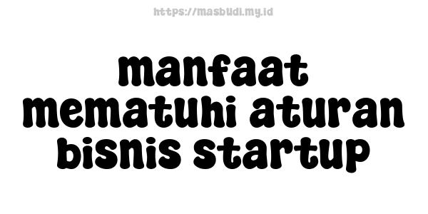 manfaat mematuhi aturan bisnis startup