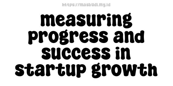 measuring progress and success in startup growth