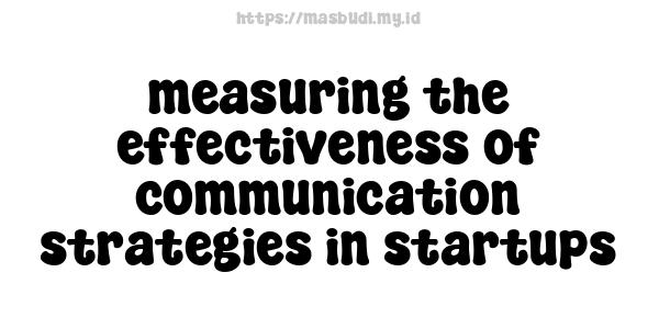 measuring the effectiveness of communication strategies in startups