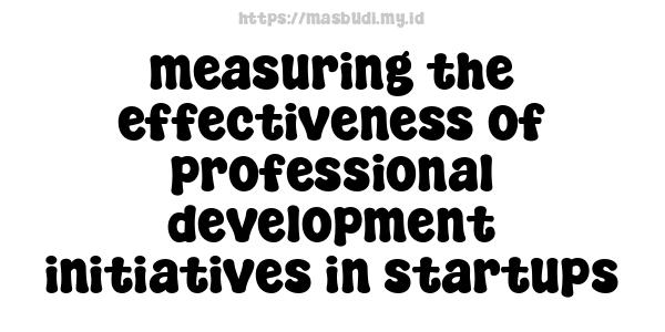 measuring the effectiveness of professional development initiatives in startups