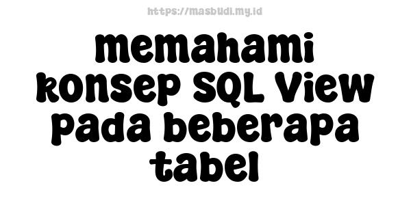 memahami konsep SQL View pada beberapa tabel