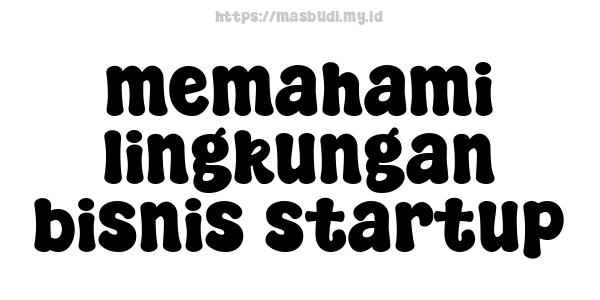 memahami lingkungan bisnis startup