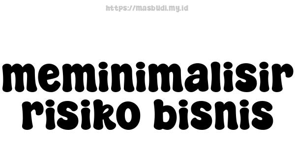 meminimalisir risiko bisnis