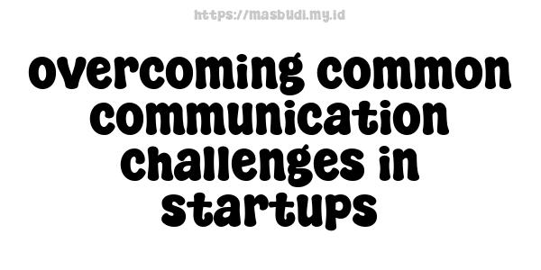 overcoming common communication challenges in startups