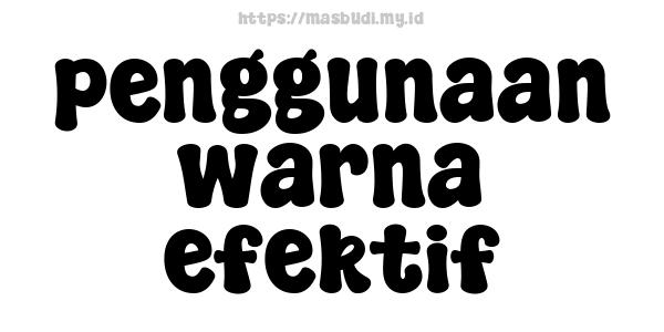 penggunaan warna efektif