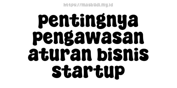 pentingnya pengawasan aturan bisnis startup