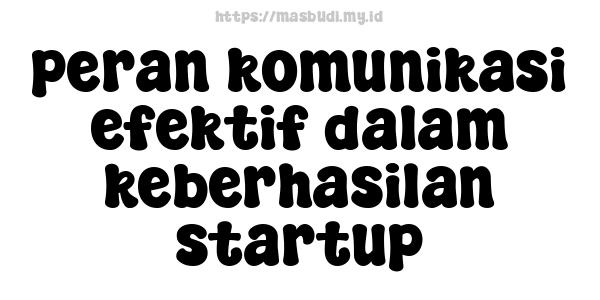 peran komunikasi efektif dalam keberhasilan startup