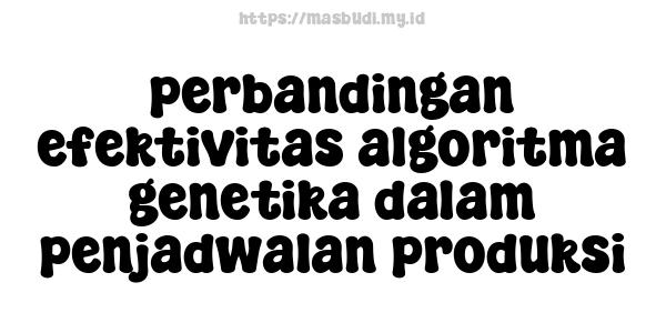 perbandingan efektivitas algoritma genetika dalam penjadwalan produksi