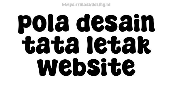 pola desain tata letak website