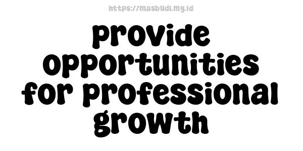 provide opportunities for professional growth