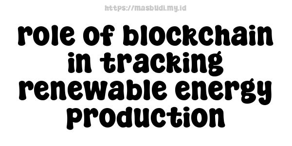 role of blockchain in tracking renewable energy production