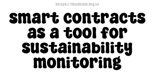 smart contracts as a tool for sustainability monitoring