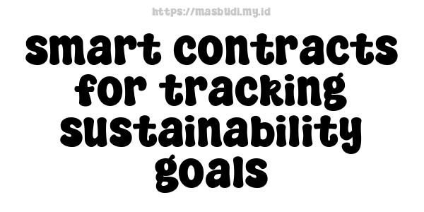 smart contracts for tracking sustainability goals