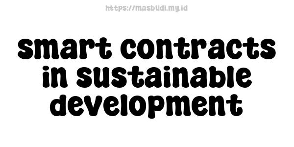 smart contracts in sustainable development