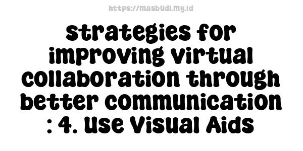 strategies for improving virtual collaboration through better communication : 4. Use Visual Aids