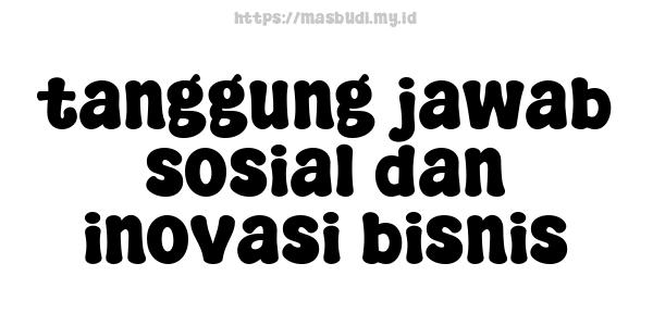 tanggung jawab sosial dan inovasi bisnis