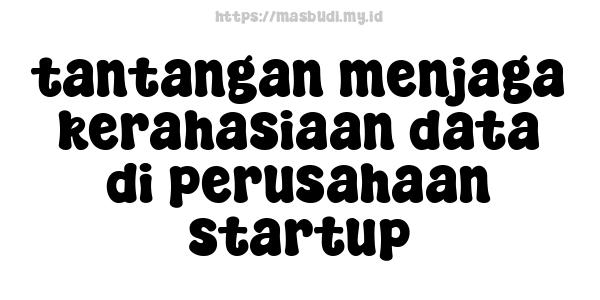 tantangan menjaga kerahasiaan data di perusahaan startup