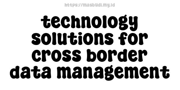 technology solutions for cross-border data management