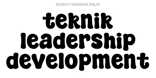 teknik leadership development