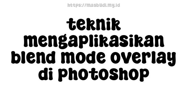 teknik mengaplikasikan blend mode overlay di photoshop