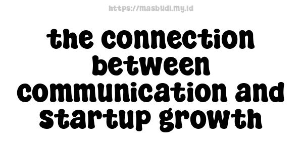 the connection between communication and startup growth