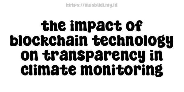 the impact of blockchain technology on transparency in climate monitoring