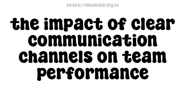 the impact of clear communication channels on team performance