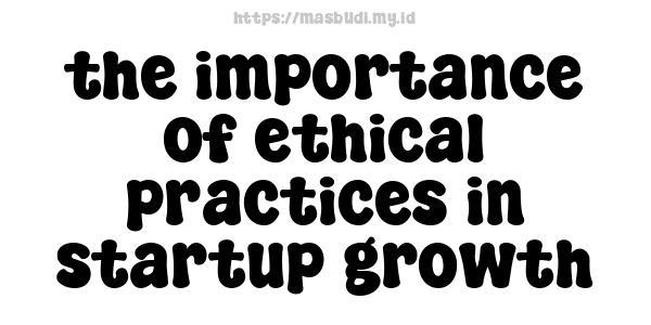 the importance of ethical practices in startup growth