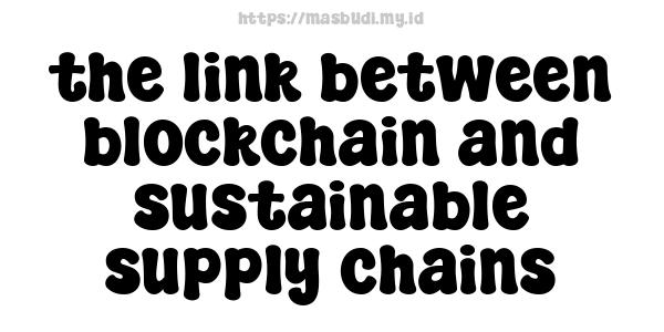 the link between blockchain and sustainable supply chains