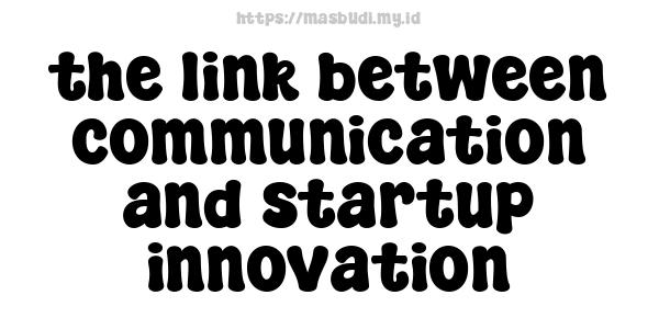 the link between communication and startup innovation