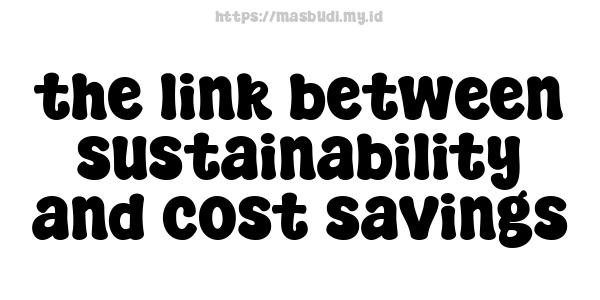 the link between sustainability and cost savings