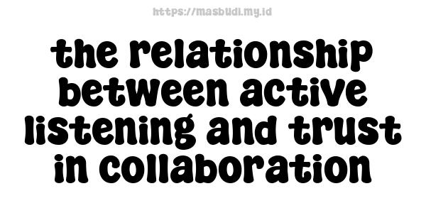 the relationship between active listening and trust in collaboration