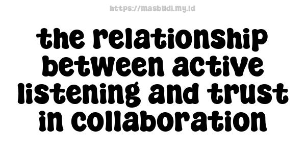 the relationship between active listening and trust in collaboration