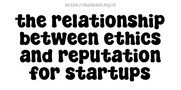 the relationship between ethics and reputation for startups