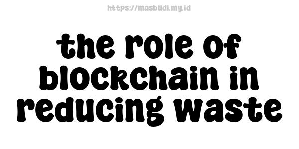 the role of blockchain in reducing waste