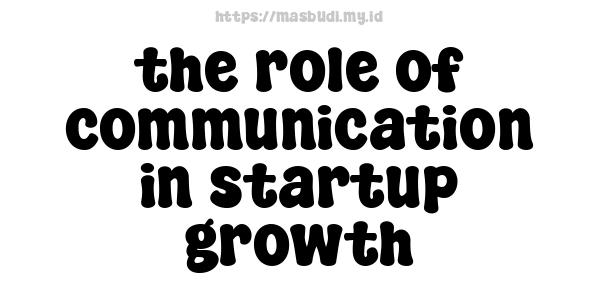 the role of communication in startup growth