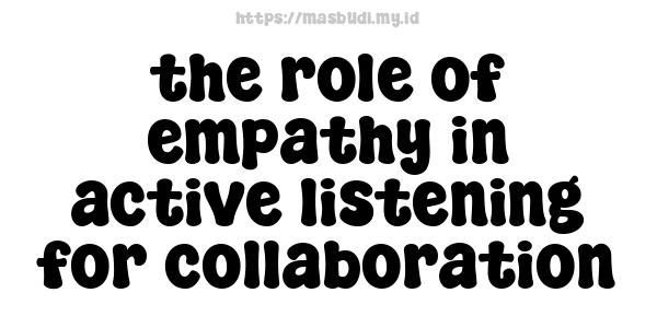 the role of empathy in active listening for collaboration