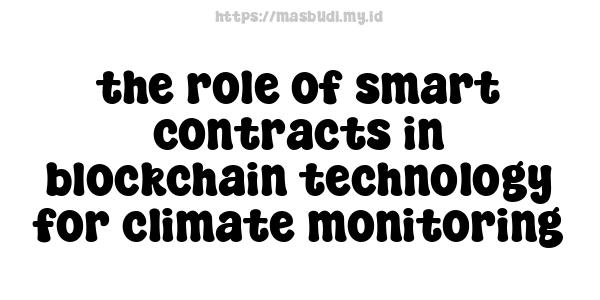 the role of smart contracts in blockchain technology for climate monitoring