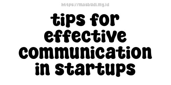 tips for effective communication in startups