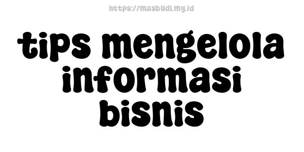 tips mengelola informasi bisnis