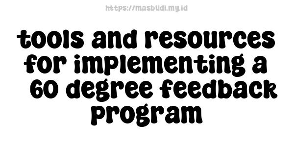 tools and resources for implementing a 360-degree feedback program