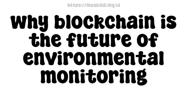 why blockchain is the future of environmental monitoring