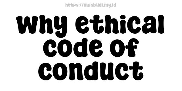 why ethical code of conduct