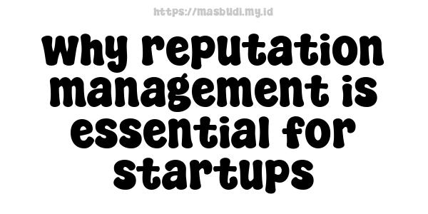 why reputation management is essential for startups