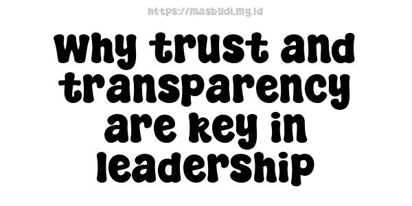 why trust and transparency are key in leadership