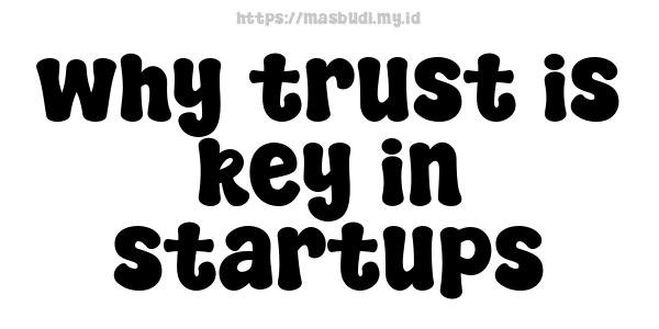 why trust is key in startups